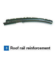 3 Roof rail reinforcement