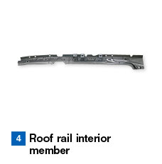 4 Roof rail interior member
