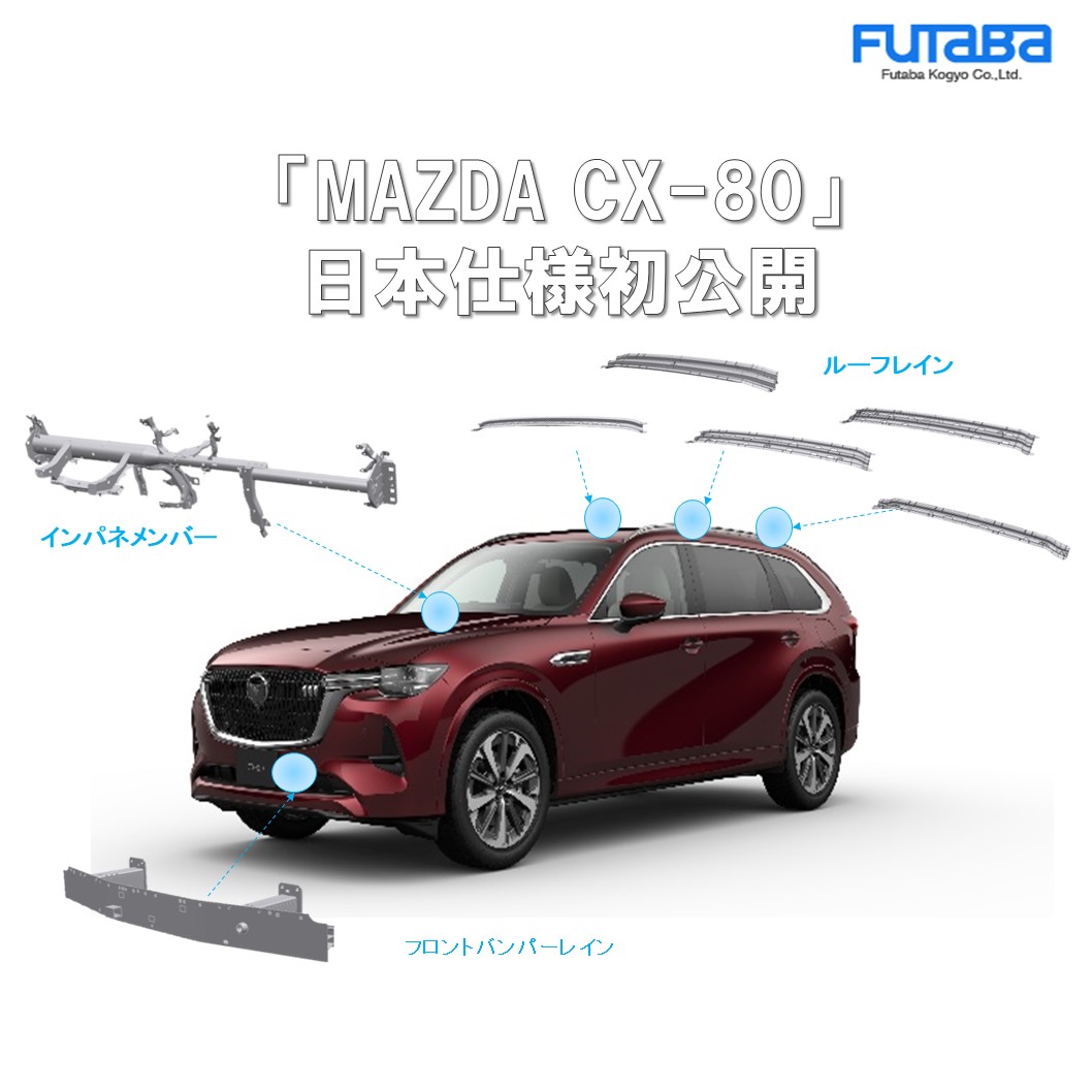 新型クロスオーバーSUV「MAZDA CX-80」日本仕様初公開 - 双葉